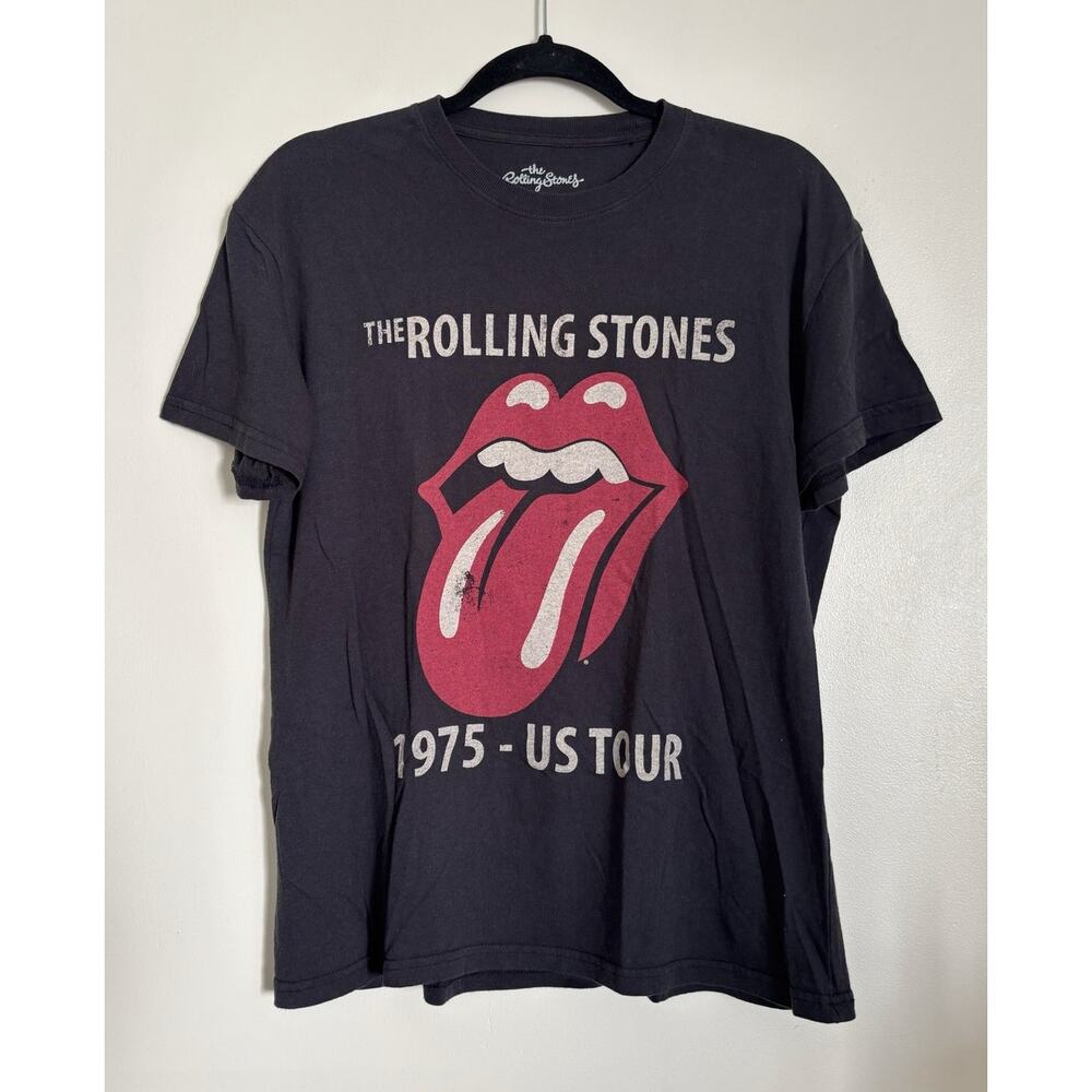 Washed Black The Rolling Stones Graphic T-Shirt L